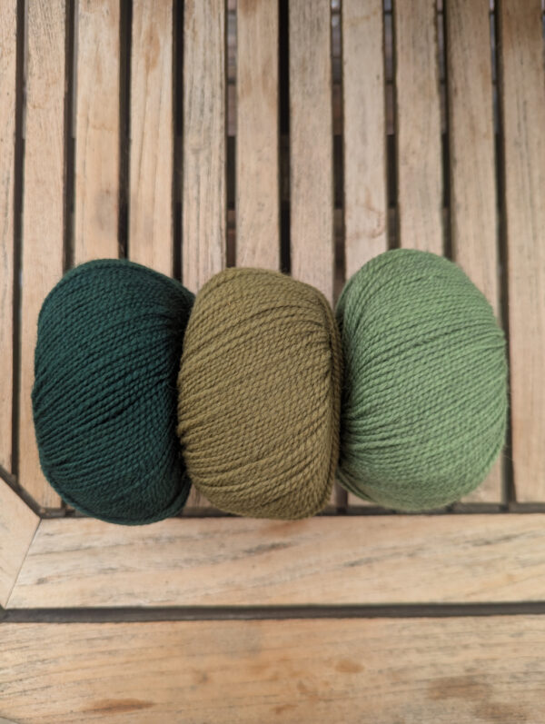 texture de la laine bio Semilla BC Garn colori vert