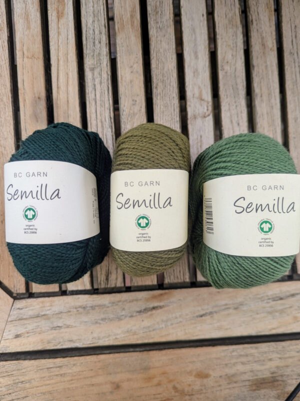 Pelote de laine bio Semilla BC Garn coloris vert