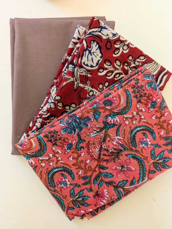 Ensemble de coupons de tissu bio et certifié prêt à être utilisé pour la couture d’accessoires, pochettes ou patchwork