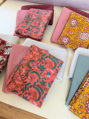 lot coupon tissu couture recyclé bio et oeko-tex