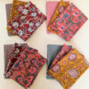 coupons tissu bio, lot de 3 coupons, 4 lots disponibles