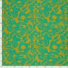 dimensions du motif fleur vert citron sur double gaze de coton