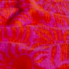 zoom et détail de la double gaze de coton motif soleil rose
