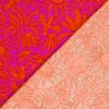 envers tissu double gaze coton imprimée motif soleil rose