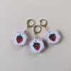 marqueurs de maille motif fraise, pour le crochet et le tricot