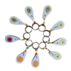 marqueurs de mailles pour le tricot ou le crochet en forme de goutte et motif de tranches de fruits.