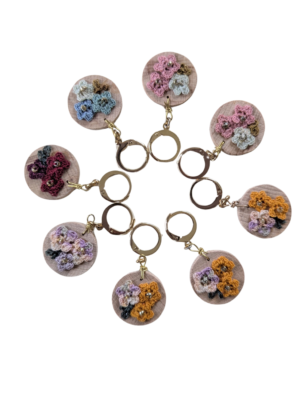 toutes les options disponibles pour les marqueurs de mailles en bois collection bouquet de fleurs en micro-crochet