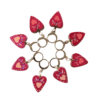 marqueurs tricot et crochet en forme de coeur fait main rouge et fuchsia