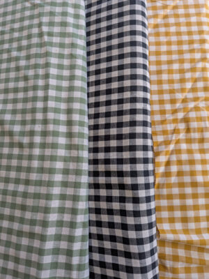 Tissu coton vichy – popeline de coton à carreaux