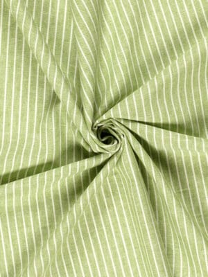 tombé du tissu lin coton rayé vert citron idéal pour un sac de placge