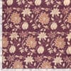 motif indien fleur violet imprimé sur tissu en voile de coton