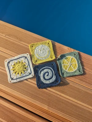 Patron Granny Square au crochet – Collection Été | 4 modèles originaux (PDF + tutoriels vidéo)