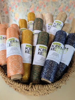 Stellaris Kremke – Fil brillant métallisé pour crochet et tricot