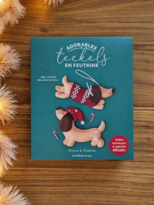 Kit feutrine Noël – 2 teckels à coudre, Hector & Paulette