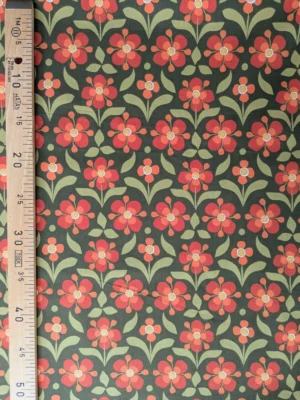 Tissu coton fleurs rétro 70's – Popretro